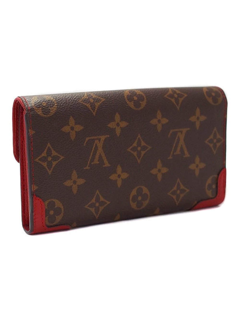 Louis Vuitton Bi Long Retiro Monogram Wallet fold Sarah Portefeuille Brown
